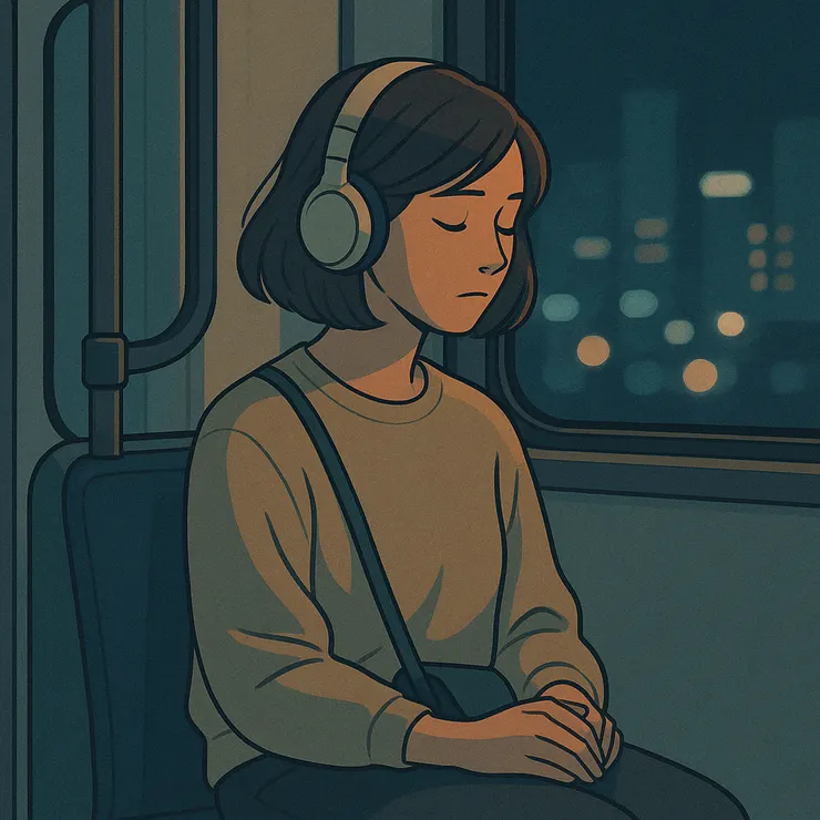 「今天的我，不想說話，只想讓耳機包住我的宇宙。」