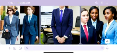 Line Moonshot指令:寫實 在辦公室穿著套裝的女生