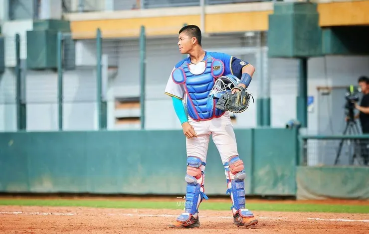 彰藝高中捕手黃靖智(圖片來源:ig/kkykhsb)