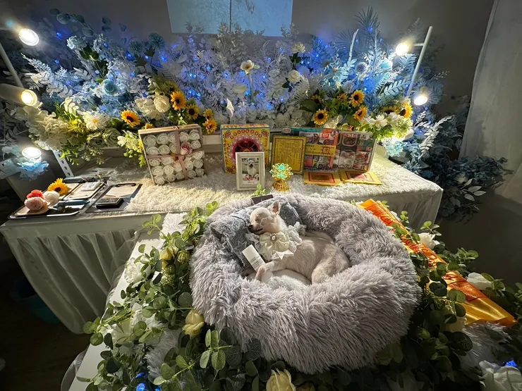 媽媽特別幫哈尼(化名)挑好溫馨的告別式跟水化(哈尼媽媽提供)