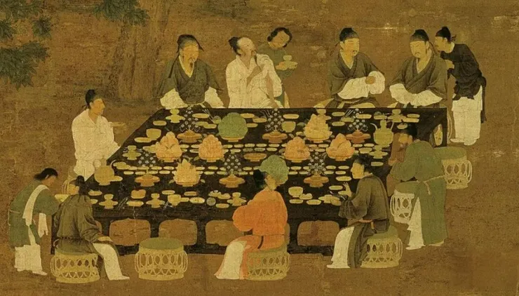 宋徽宗《文會圖》局部