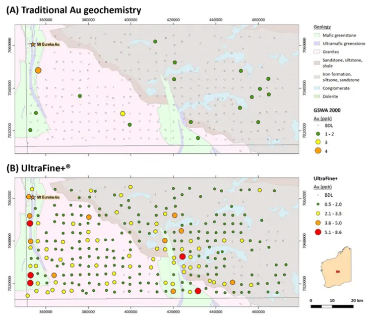 使用高嶺土探測貴金屬的UltraFine方法,效率高於傳統探測方式也更加能保護環境,圖片來源:phys.org