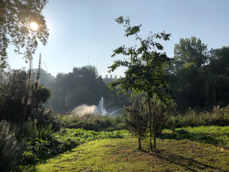 the Swire Fountain與周遭環境自然地構成一幅畫