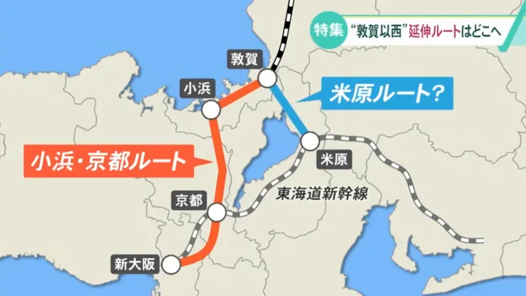 米原路線就是直接從琵琶湖右側往下切