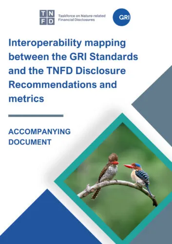 GRI 與 TNFD 準則對應互通工具說明文件  資料來源：GRI / TNFD