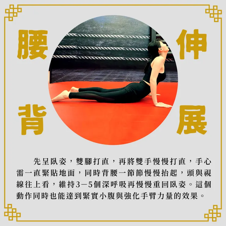 腰背伸展動作說明