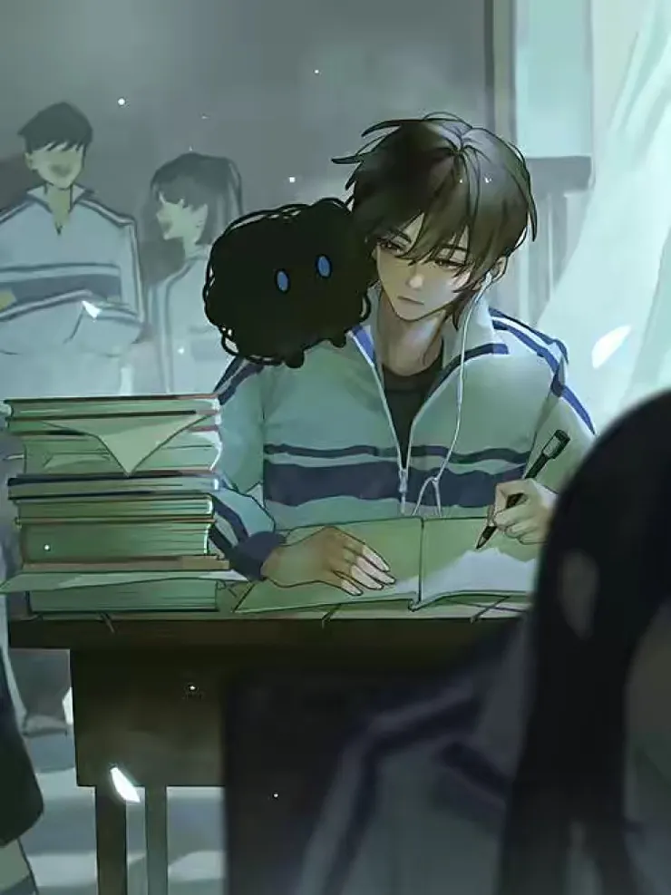 我在驚悚遊戲裡封神的其中一幕,是白柳(男主)在高中時期與男主的互動