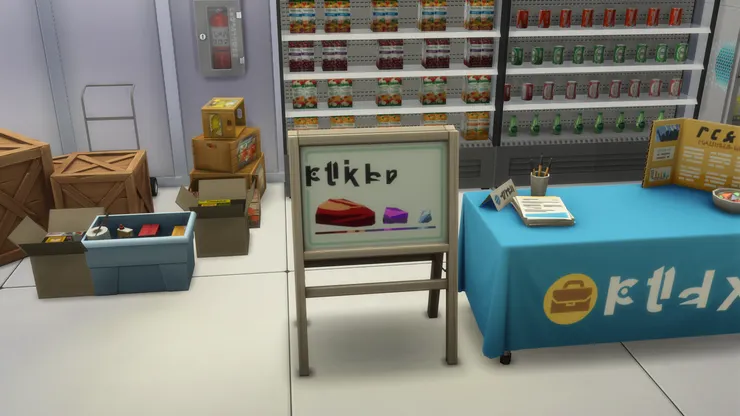 推廣攤位豎著廣告板。