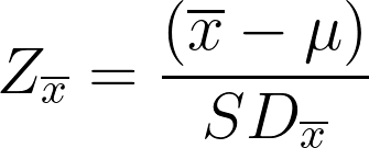 抽樣分布的Z分數公式