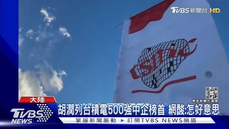 台積電擠進胡潤500強前十名