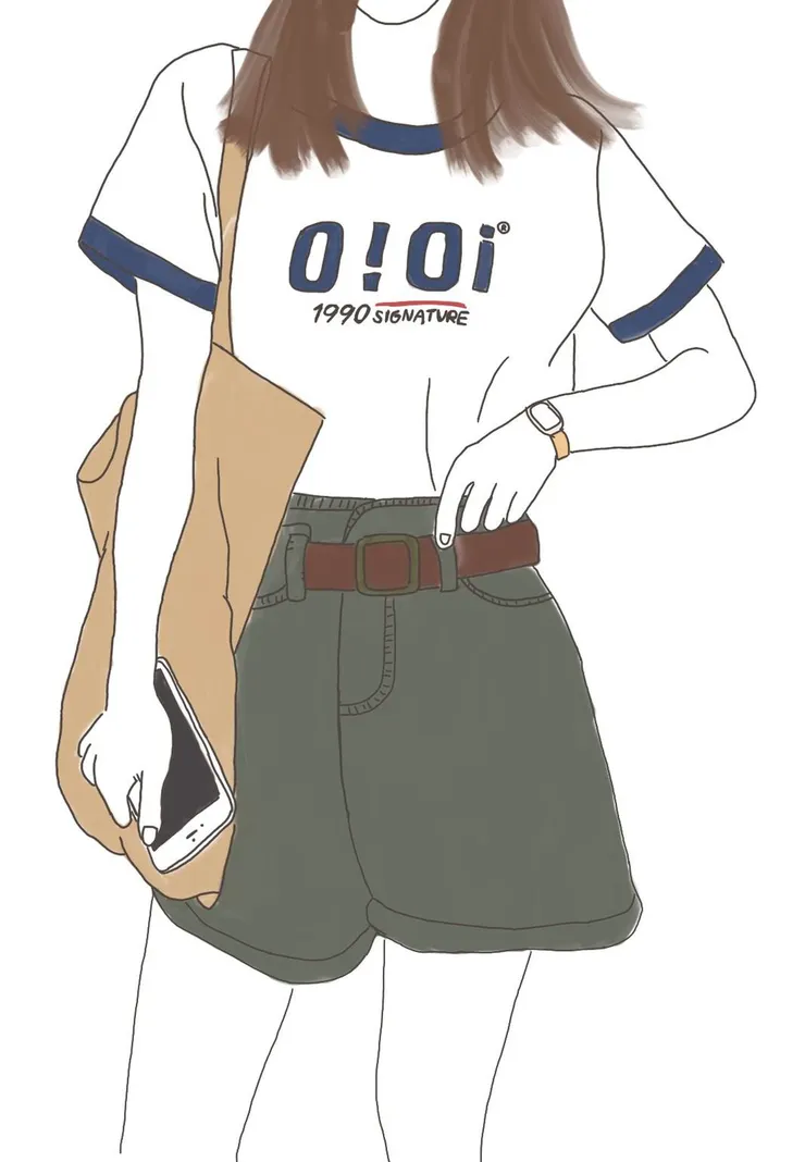 這樣穿搭，配上啞啡色就很青春洋溢喔