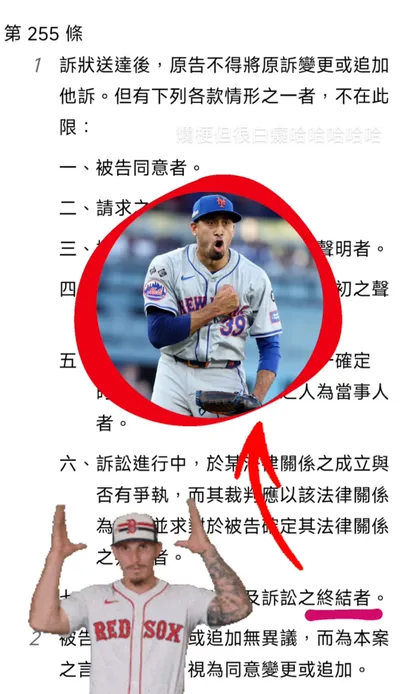 Edwin Diaz 與 民事訴訟法255條七款