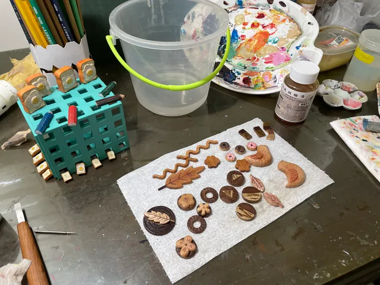 木工小物製作中