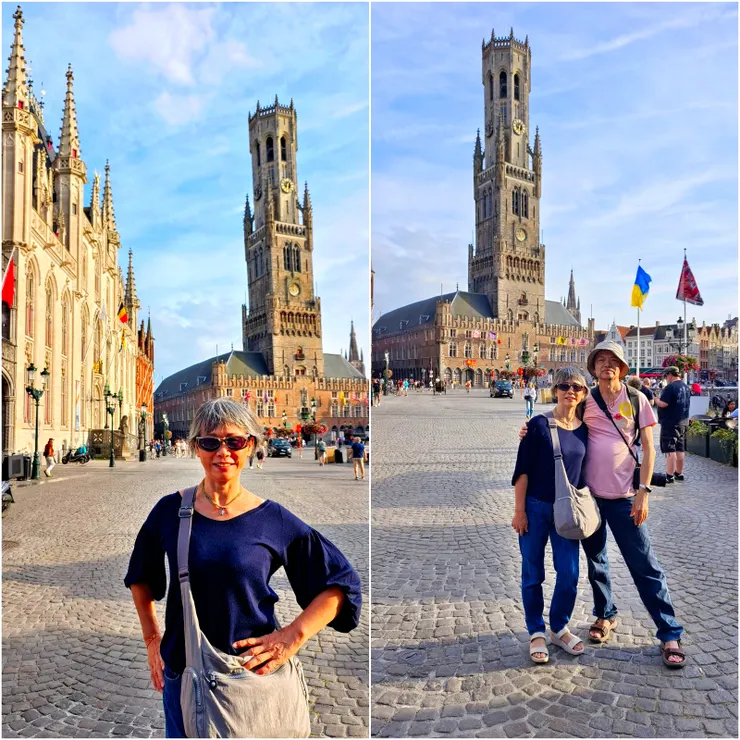 【集市廣場，鐘樓前留影。】