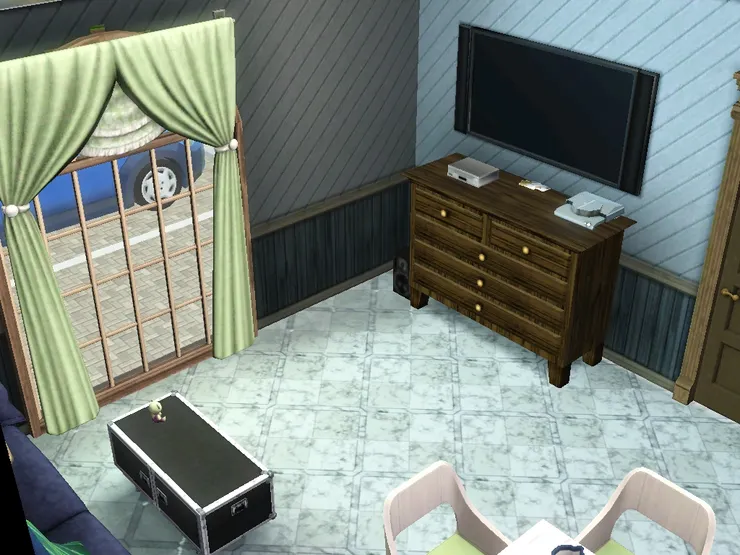 客廳是爸爸的空間，所以用這種成熟穩重的顏色。