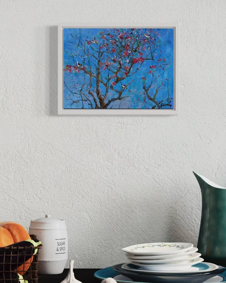 王柏翔〈 紅纓與白腹鳥 〉  