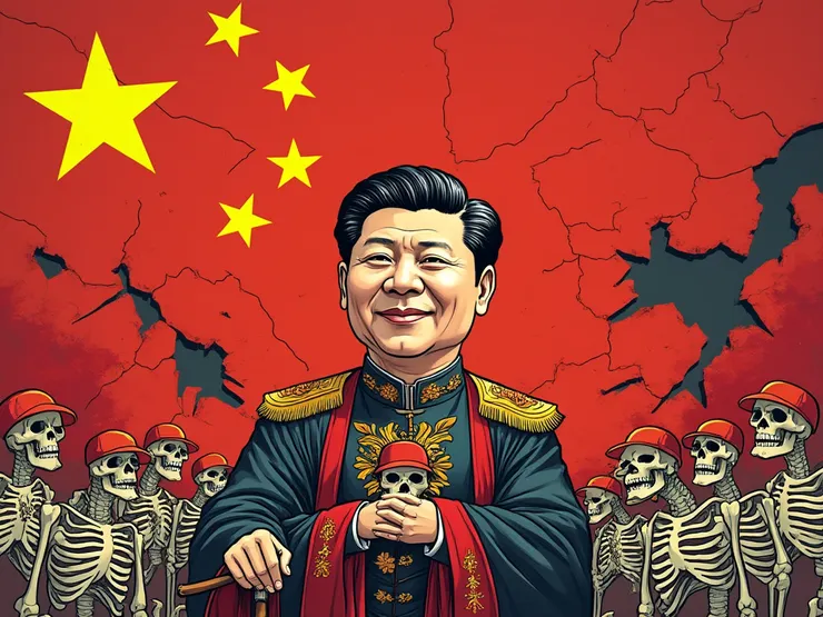 中國主義者均已成為亡靈，破碎的中國領土與意識形態，只為成就一個有著絕對權力能夠任意放棄領土且不會被懲罰的獨裁者