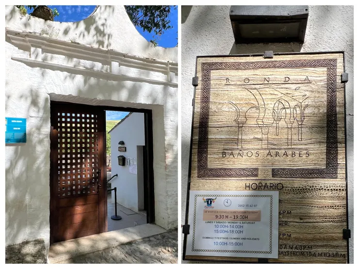 阿拉伯浴場入口和標示牌