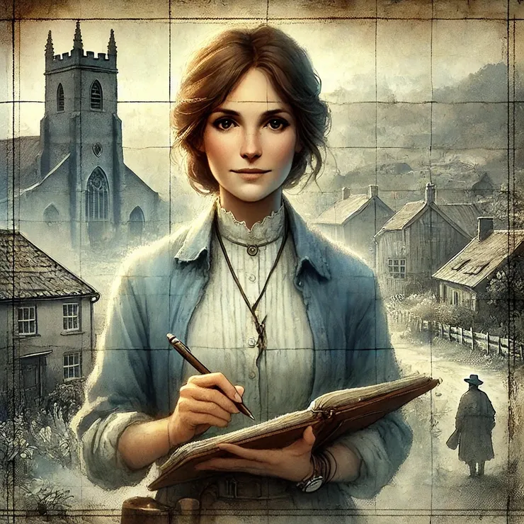 One evening, Jane visited the old church where Thomas had spent much of his time. The air was thick with the scent of aged wood and candle wax.