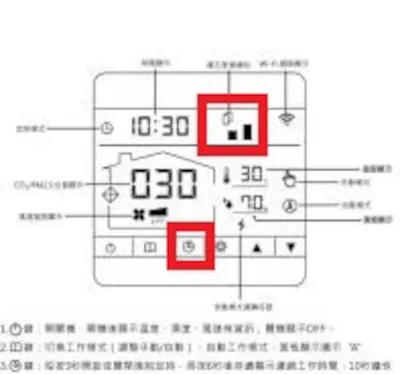控制面版濾芯歸零