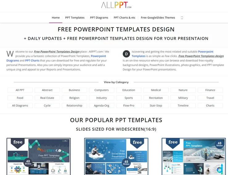 ALLPPT免費模板網站 /圖片截取：ALLPPT