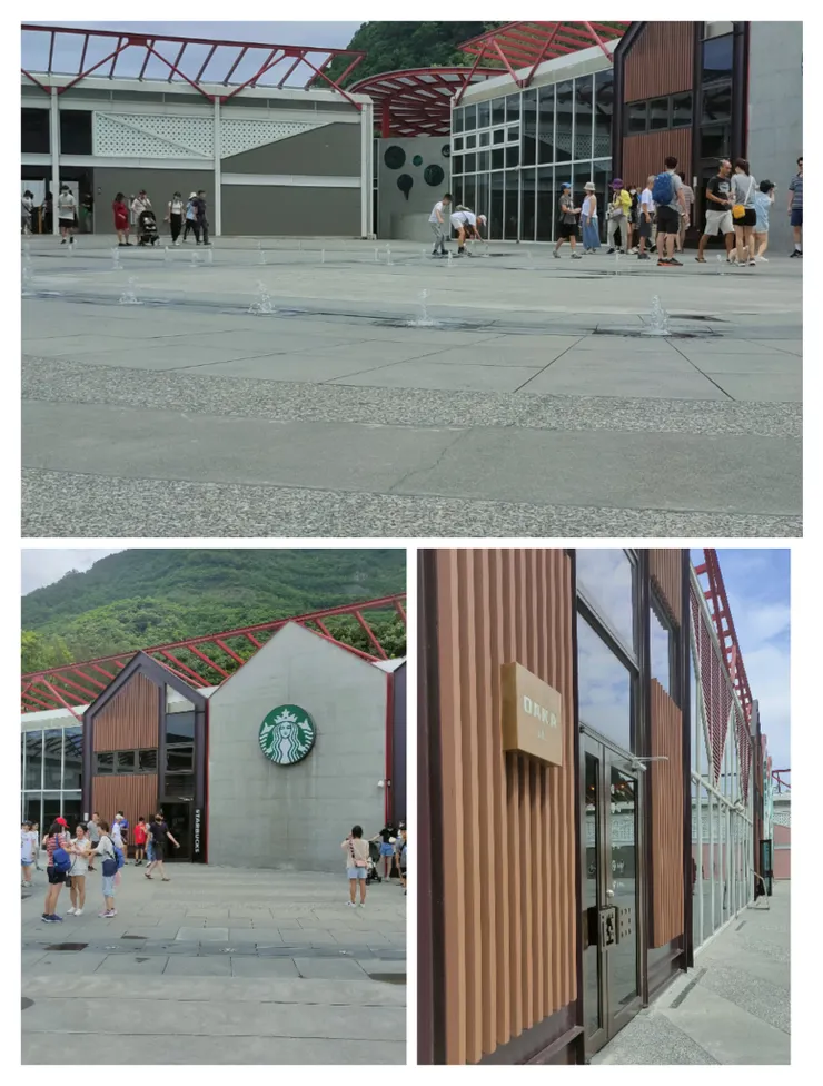 DAKA園區 整點還有水舞讓孩子消暑