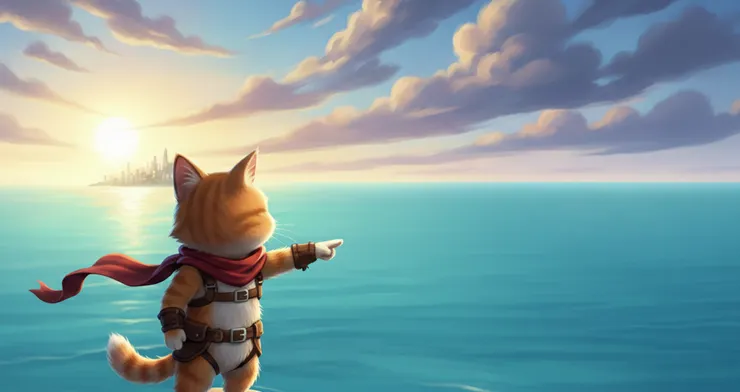 海的另邊有敵人嗎？還是...一隻手指頭指向別人，另外...