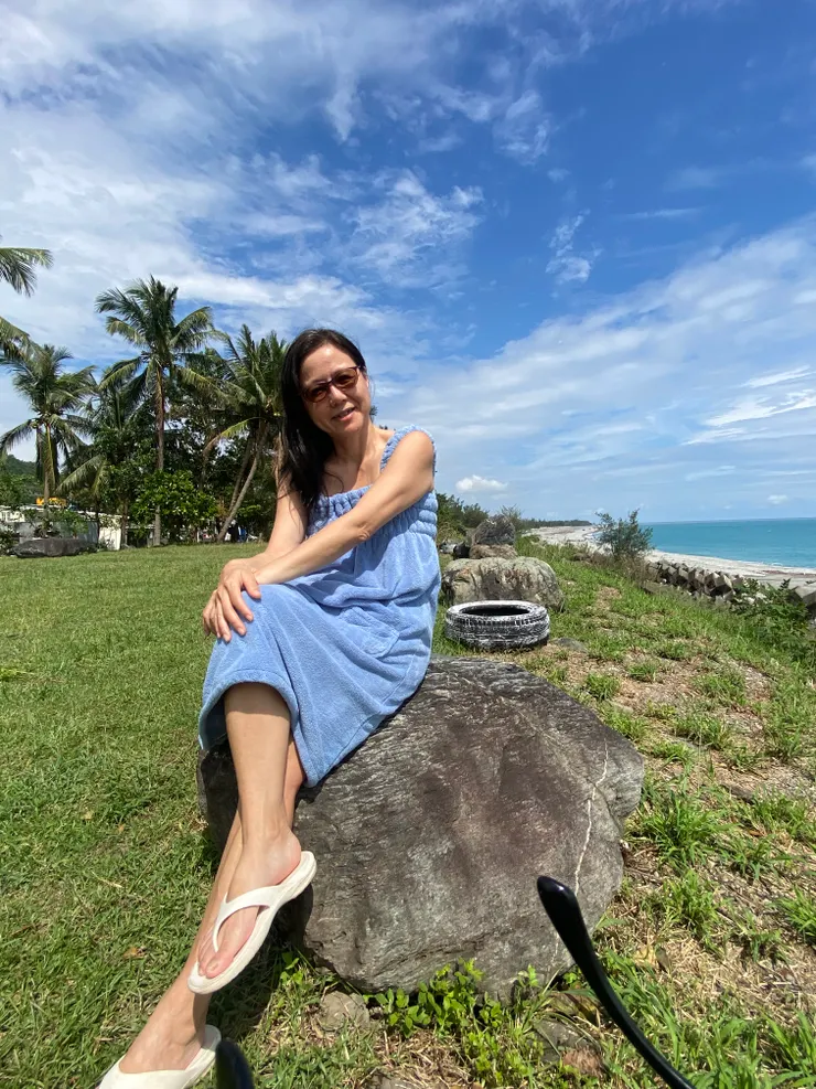 穿著浴衣的我，享受溫煦的陽光照拂