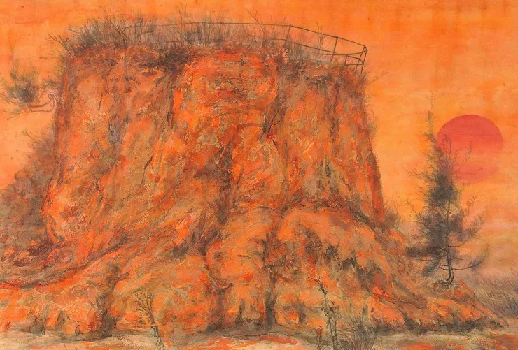 〈夕陽殘照〉局部－碉堡