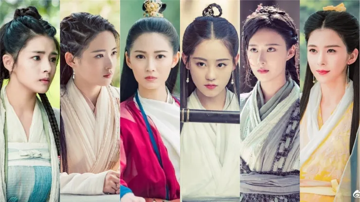 小昭 楊不悔 趙敏 周芷若 殷離 黃衫女子