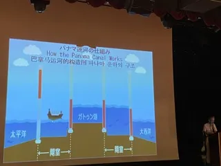 狹間先生,船上的講座