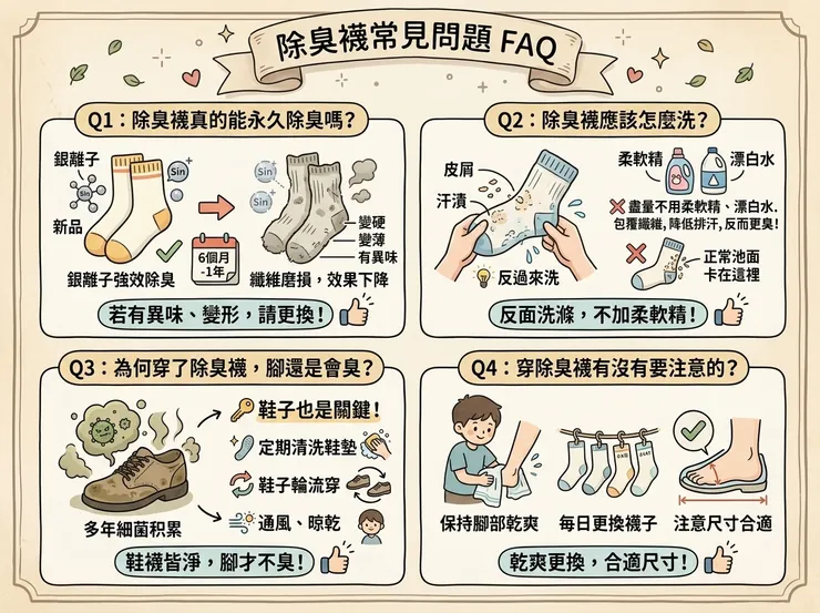 除臭襪常見問題FAQ