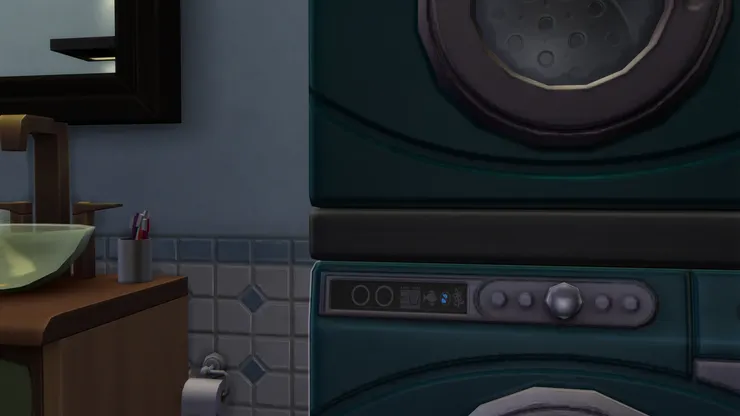 洗衣機和乾衣機僅僅能放。