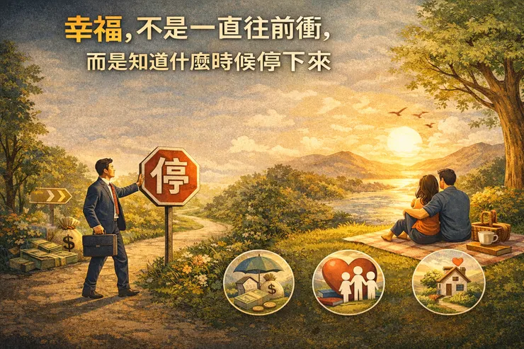 幸福不是一直往前衝