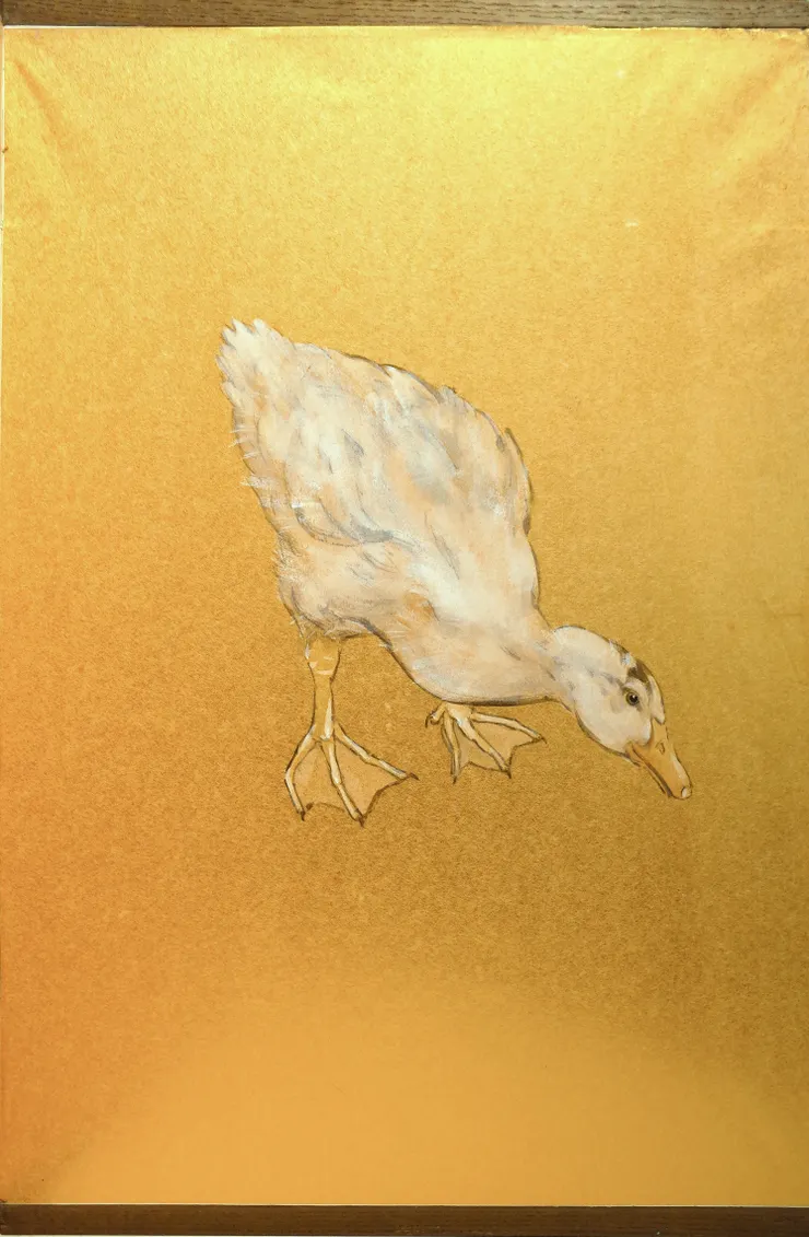 〈水邊籬下〉局部－中右屏