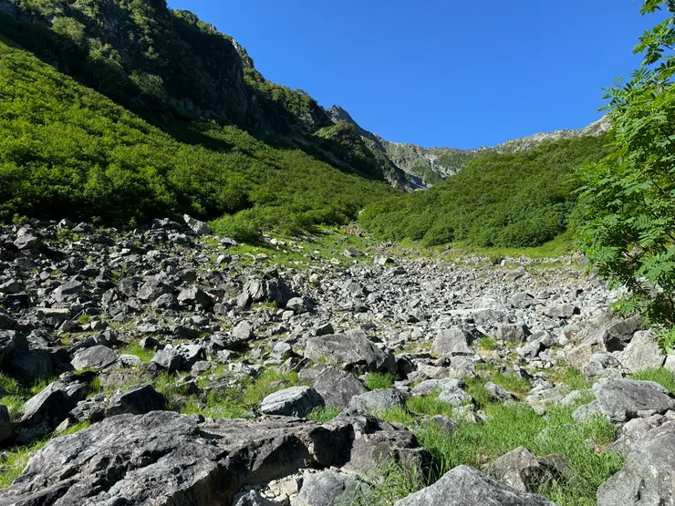 這一片去年都是厚厚的雪溪