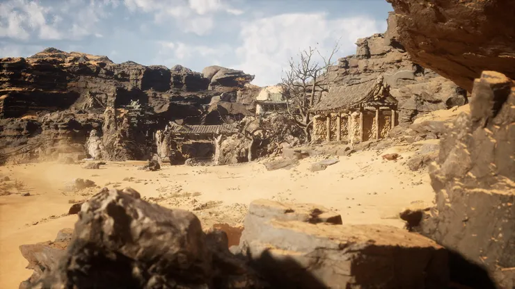 遊戲截圖。黃風嶺