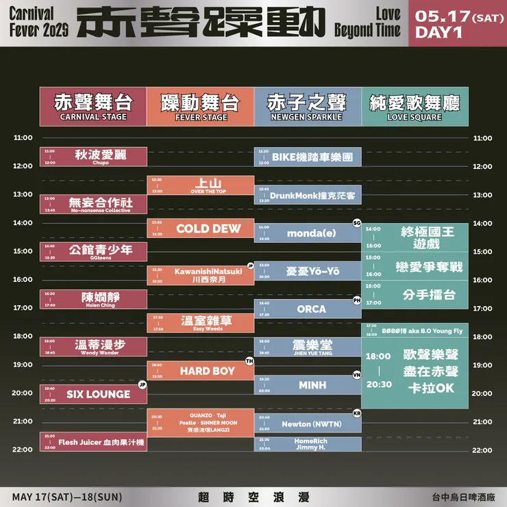 演出時程表2025赤聲躁動