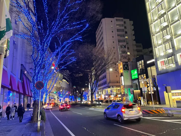 聖誕節前夕的名古屋街道