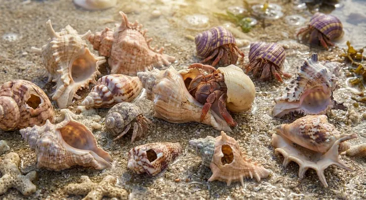 空貝殼是寄居蟹的家 少一個貝殼就少一個寄居蟹的棲所