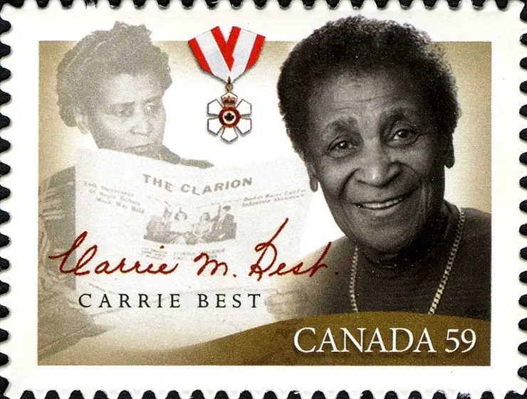 以Carrie Best為主題的郵票