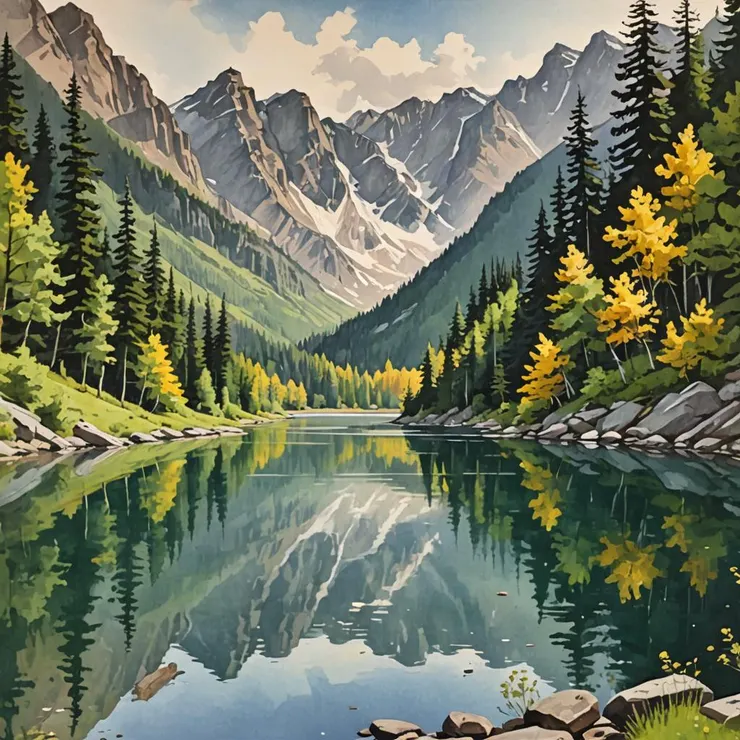 Style : Gouache 