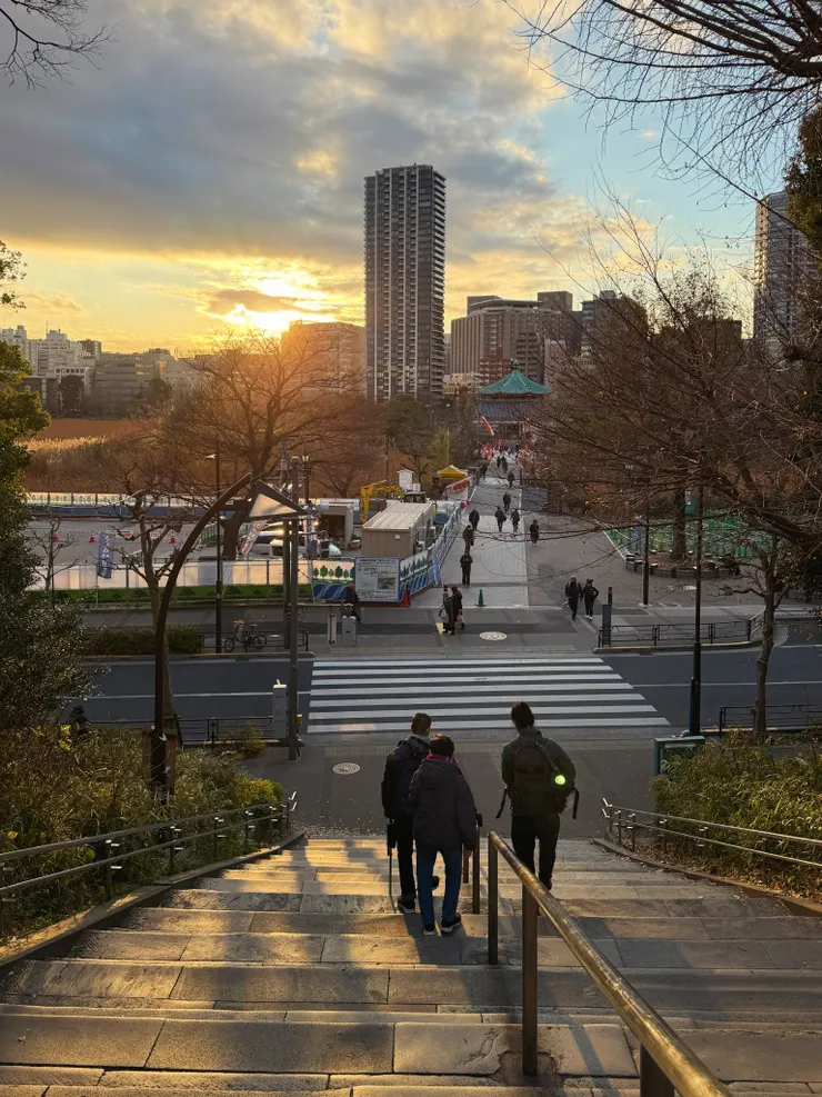 上野恩賜公園的夕陽