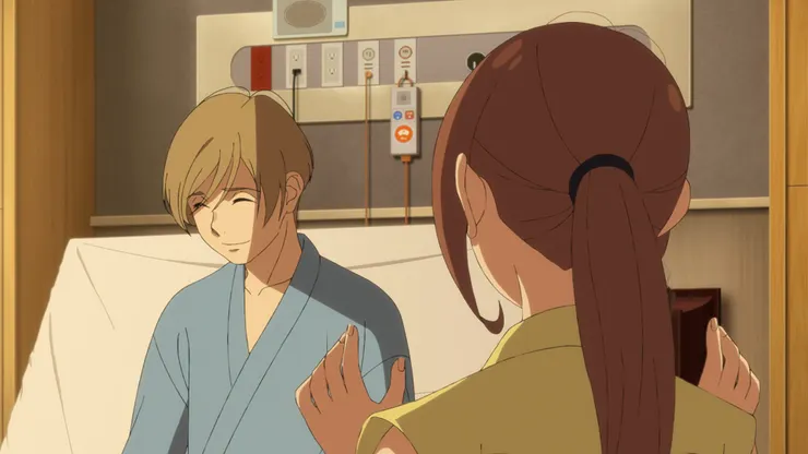 亞梨子探望養傷中的春永。