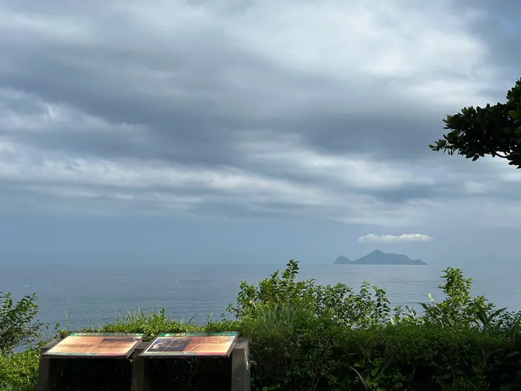 店外景色 在停車場看龜山島
