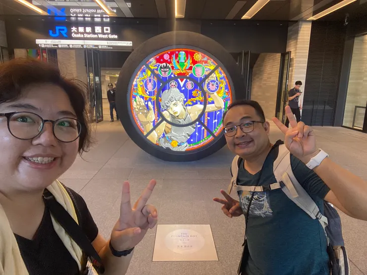 到了大阪站沒忘了去西口看看荒木飛呂彥老師的作品