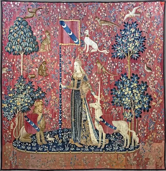 十五世紀織錦畫《仕女與獨角獸》