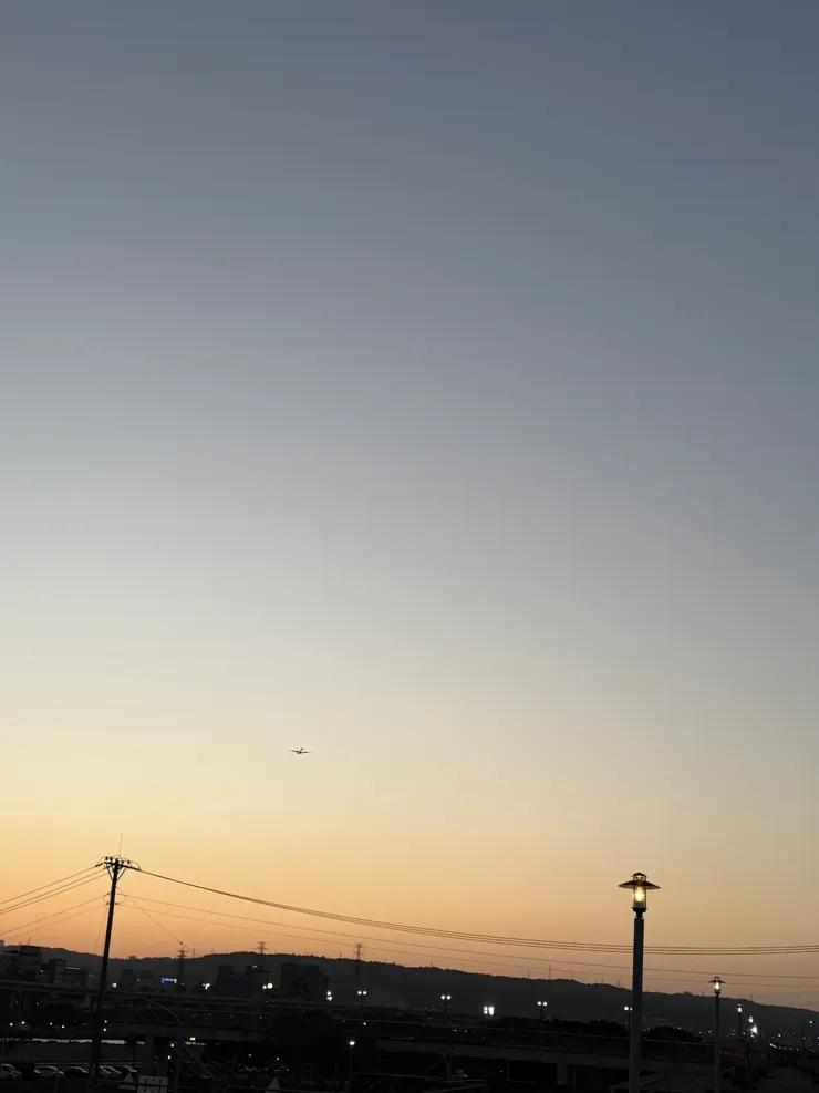 2026/03/15 夕陽配飛機