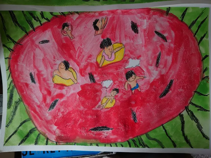 右上方白色一點點的,就是塩巴