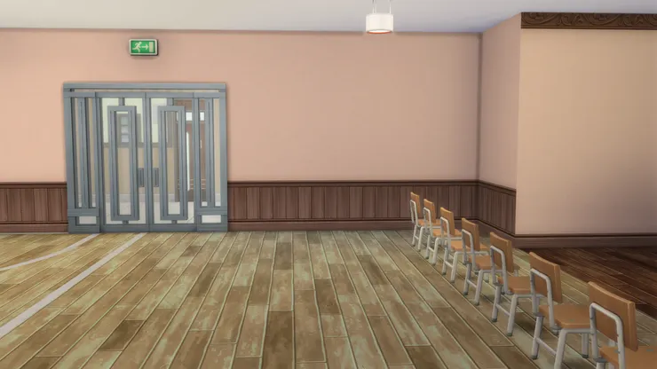 上完週會，學生便可以經這出口到後梯上課室。